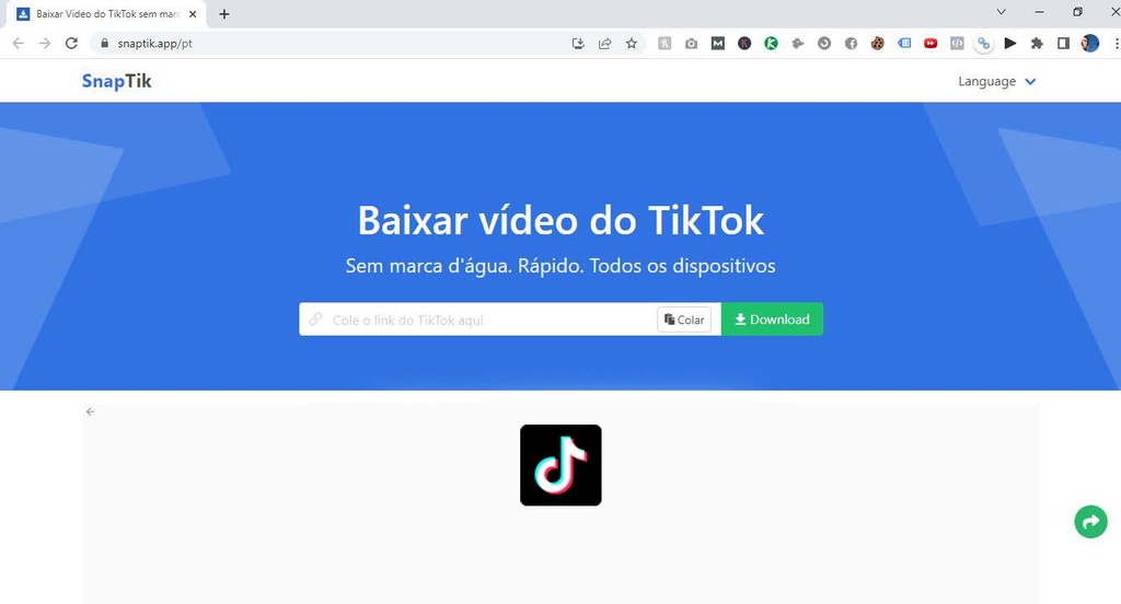 Baixar video do tiktok online pelo link